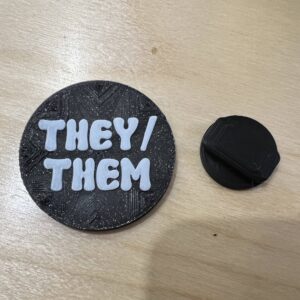 Magnetic Pronoun Pin